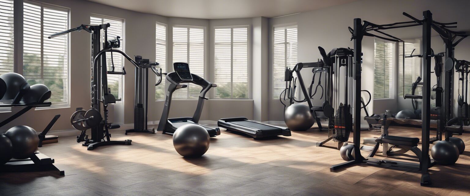 Spacious home gym layout