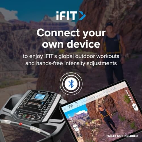 iFIT promotion for connecting devices to enjoy outdoor workouts.